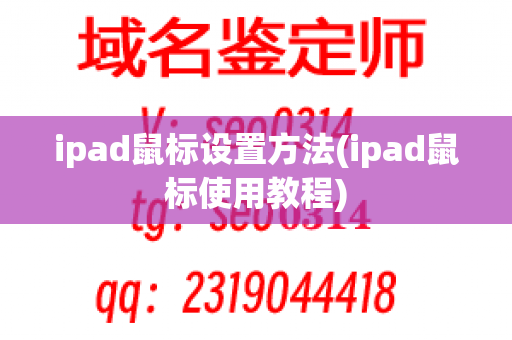 ipad鼠标设置方法(ipad鼠标使用教程)