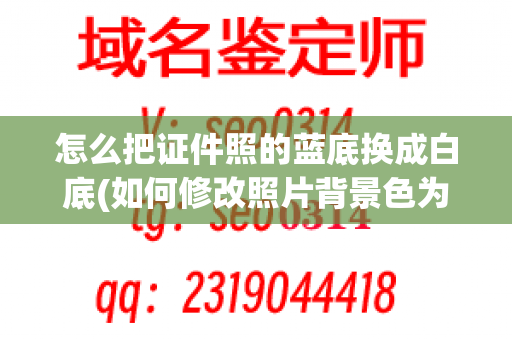 怎么把证件照的蓝底换成白底(如何修改照片背景色为白色)