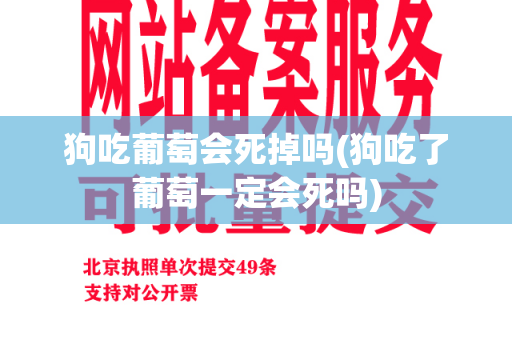 狗吃葡萄会死掉吗(狗吃了葡萄一定会死吗)