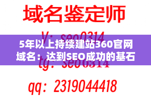 5年以上持续建站360官网域名：达到SEO成功的基石