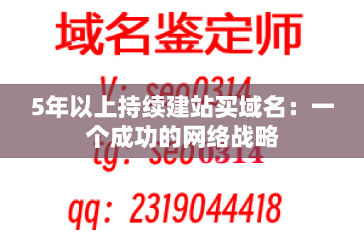 5年以上持续建站买域名：一个成功的网络战略