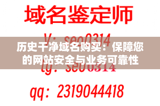 历史干净域名购买：保障您的网站安全与业务可靠性