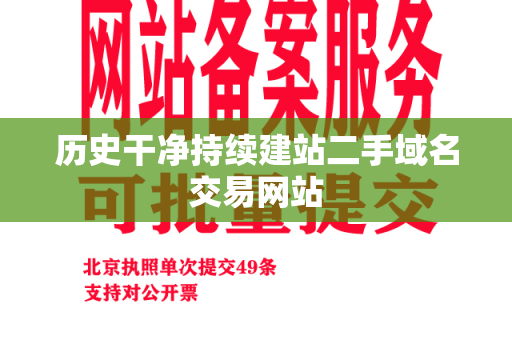 历史干净持续建站二手域名交易网站