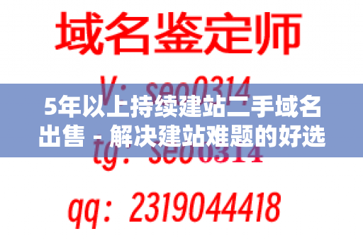 5年以上持续建站二手域名出售 - 解决建站难题的好选择