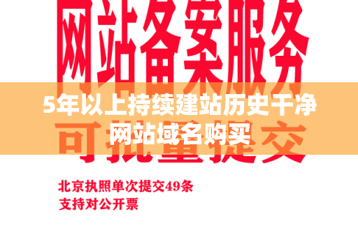 5年以上持续建站历史干净网站域名购买