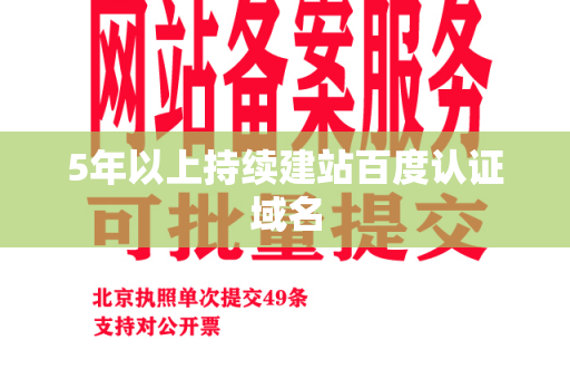 5年以上持续建站百度认证域名