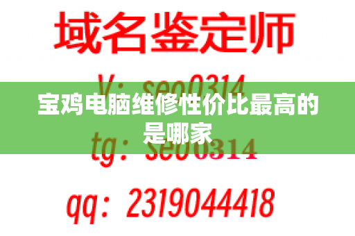 宝鸡电脑维修性价比最高的是哪家