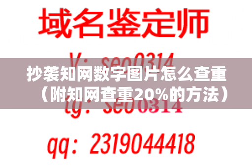 抄袭知网数字图片怎么查重（附知网查重20%的方法）