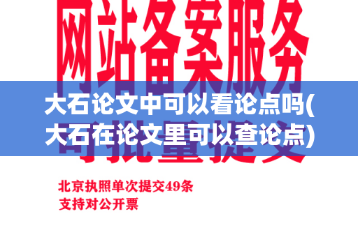 大石论文中可以看论点吗(大石在论文里可以查论点)