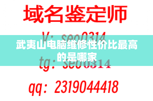 武夷山电脑维修性价比最高的是哪家