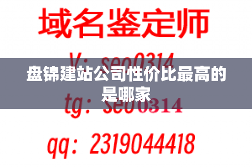 盘锦建站公司性价比最高的是哪家