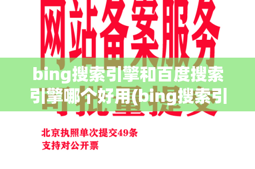 bing搜索引擎和百度搜索引擎哪个好用(bing搜索引擎网址)