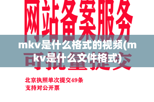 mkv是什么格式的视频(mkv是什么文件格式)