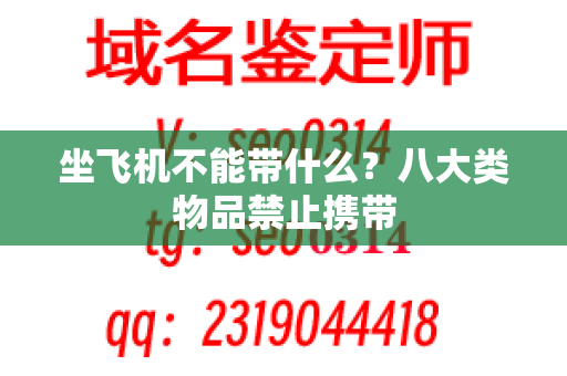 坐飞机不能带什么？八大类物品禁止携带