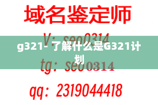 g321- 了解什么是G321计划