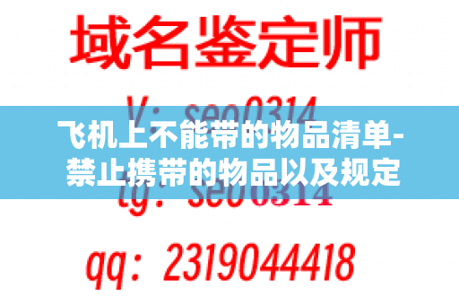 飞机上不能带的物品清单- 禁止携带的物品以及规定