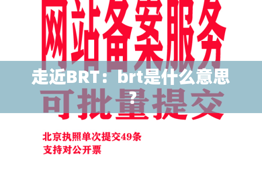 走近BRT：brt是什么意思？