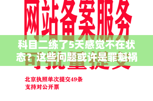 科目二练了5天感觉不在状态？这些问题或许是罪魁祸首