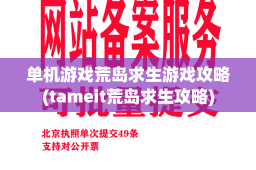 单机游戏荒岛求生游戏攻略(tameit荒岛求生攻略)