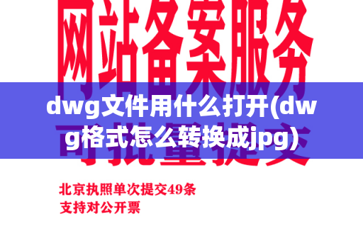 dwg文件用什么打开(dwg格式怎么转换成jpg)