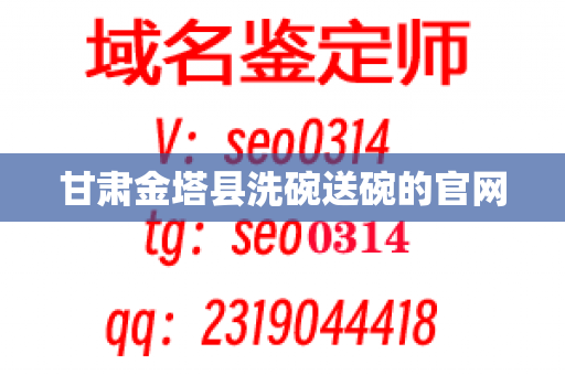 甘肃金塔县洗碗送碗的官网