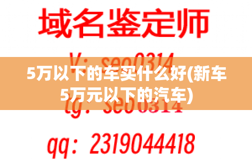 5万以下的车买什么好(新车5万元以下的汽车)