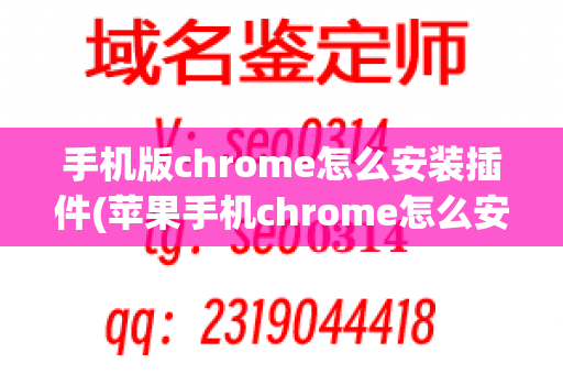 手机版chrome怎么安装插件(苹果手机chrome怎么安装插件)