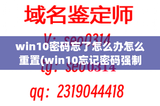 win10密码忘了怎么办怎么重置(win10忘记密码强制重置)