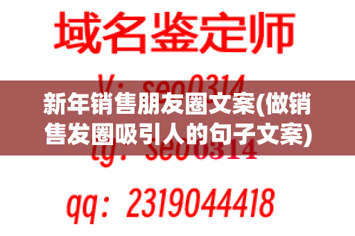 新年销售朋友圈文案(做销售发圈吸引人的句子文案)