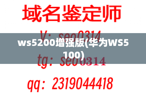 ws5200增强版(华为WS5100)